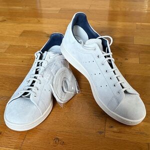 adidas White and Blue Men's Sneakers.